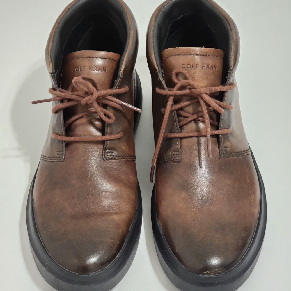 Cole Haan Men's Grand Pro Rally Chukka Shoes Brown Leather Size 9.5 Casual Comfy - Picture 5 of 13